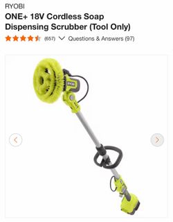 Cleaning wand, Scrubber, Soap Dispensing, Cordless Telescoping Ryobi