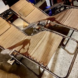 Pair of zero gravity reclining chairs $90 both (cost $200)