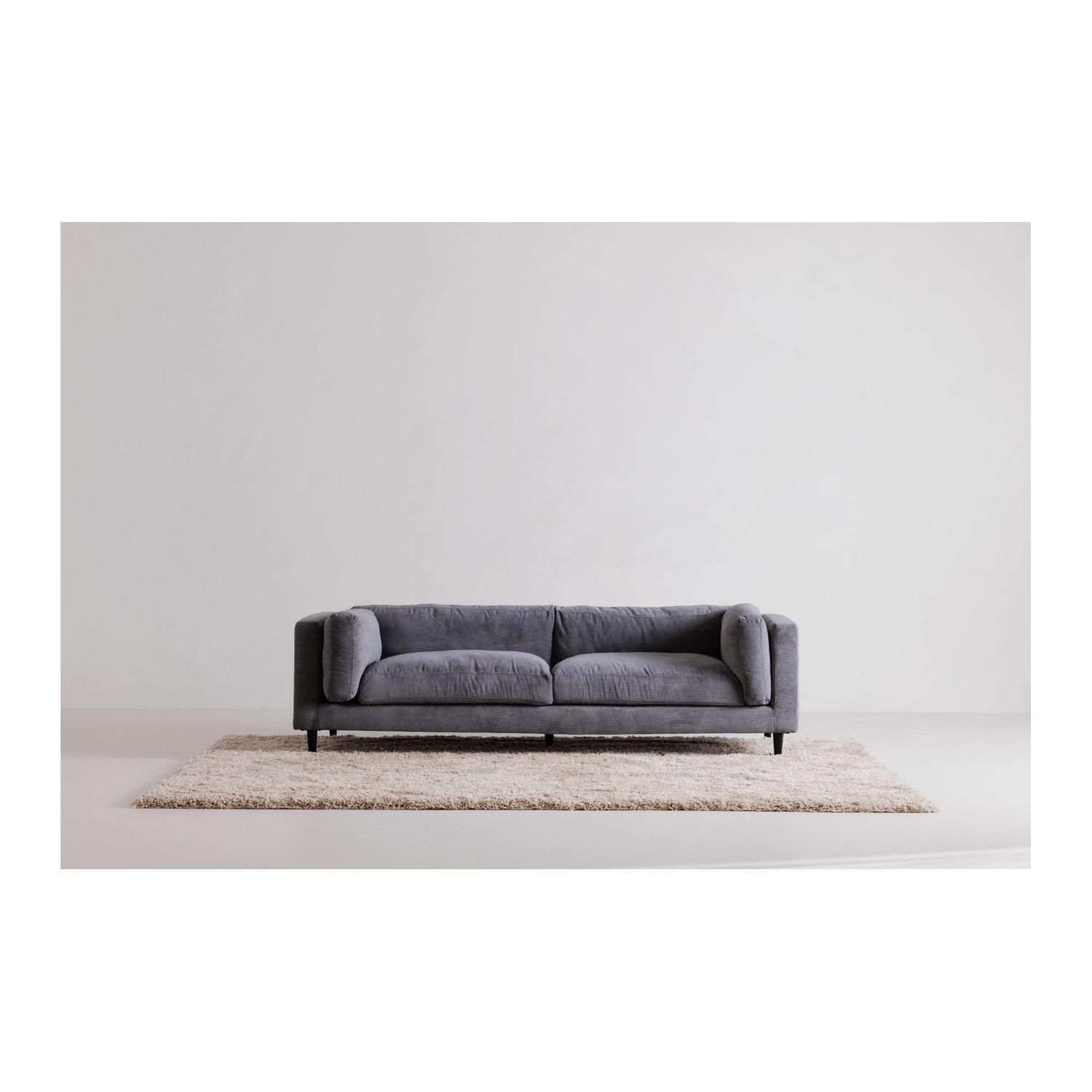 Moe’s Lafayette 91” Gray Sofa – Deep Seating, Minimalist Design, Wooden Legs, Contemporary Couch