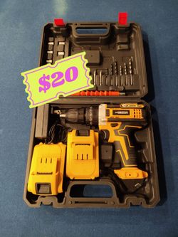 Cordless Drill kit with batteries and charger