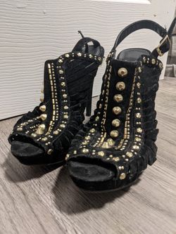 Cute, Sexy, Studded Black Heels 