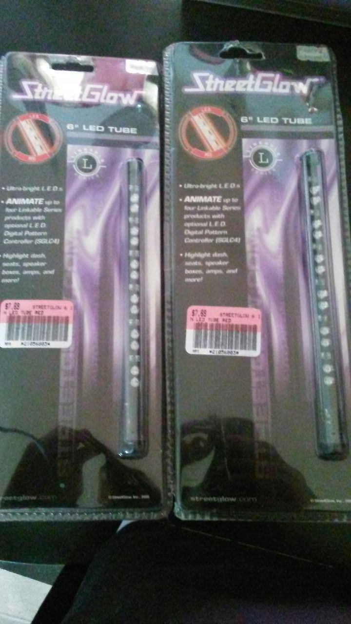 2 NEW 6"LED STRIP LIGHTS (RED)