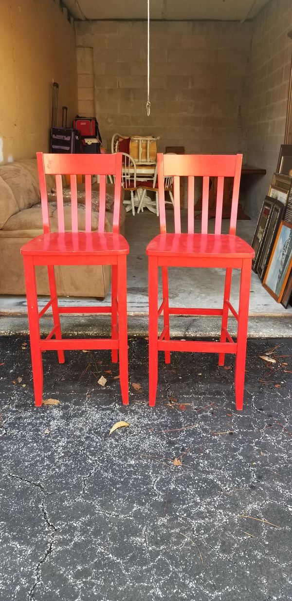 2 Red Oak 30 Bar Stools For In Jacksonville Fl Offerup