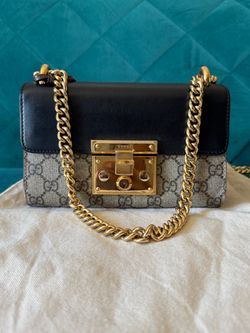 Authentic Gucci Padlock Small GG Supreme Shoulder Bag