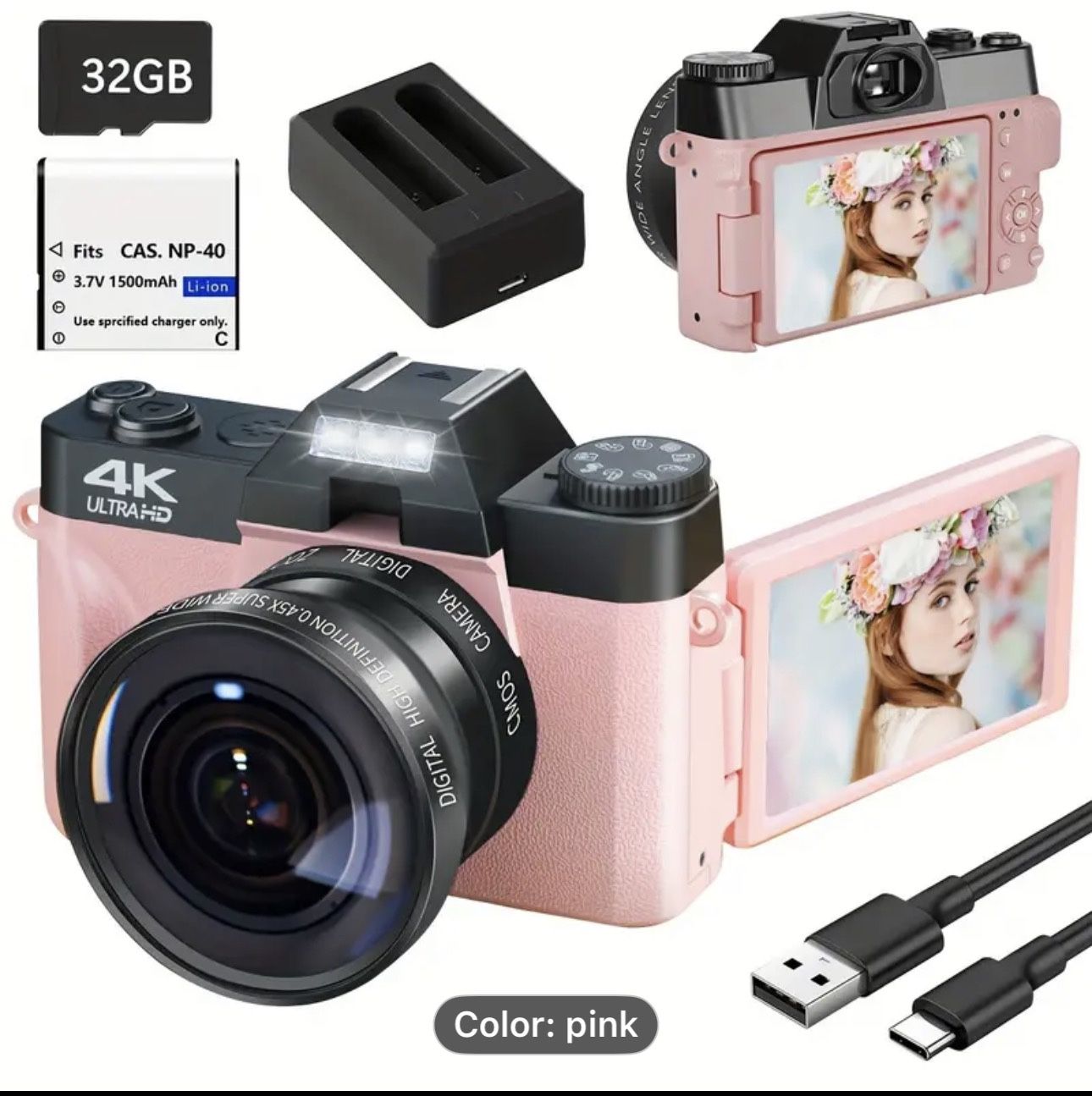 Camera 4k ( 56mp) 16x Zoom 