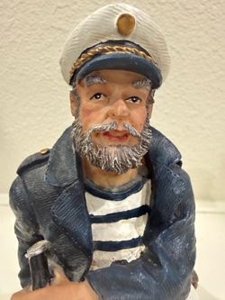 C captain figurine – nautical sea coastal decor