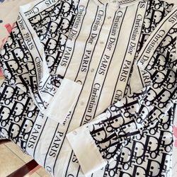 D ior Dress Shirt Satin M-L