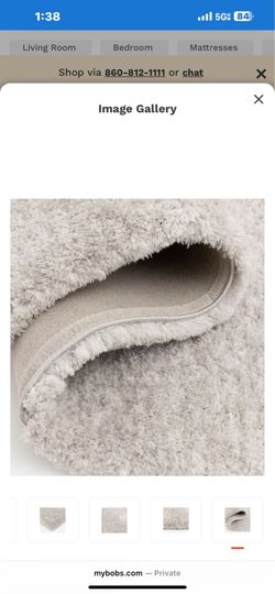 Bob- o- Pedic Sherpa  8' x 10' Light Gray Solid Shag Rug  with State-of-the-art temperature sensitive memory foam