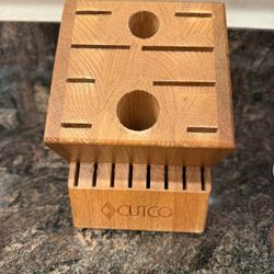 18 Slot Cutco Wood Block $90