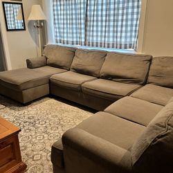 Gray sectional couch