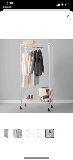 Commercial grade garment rack with cover sale