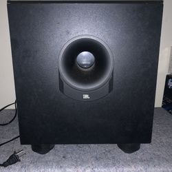 JBL SUB135 8 inch Subwoofer 100 Watts Amplified Powered Home Stereo Black