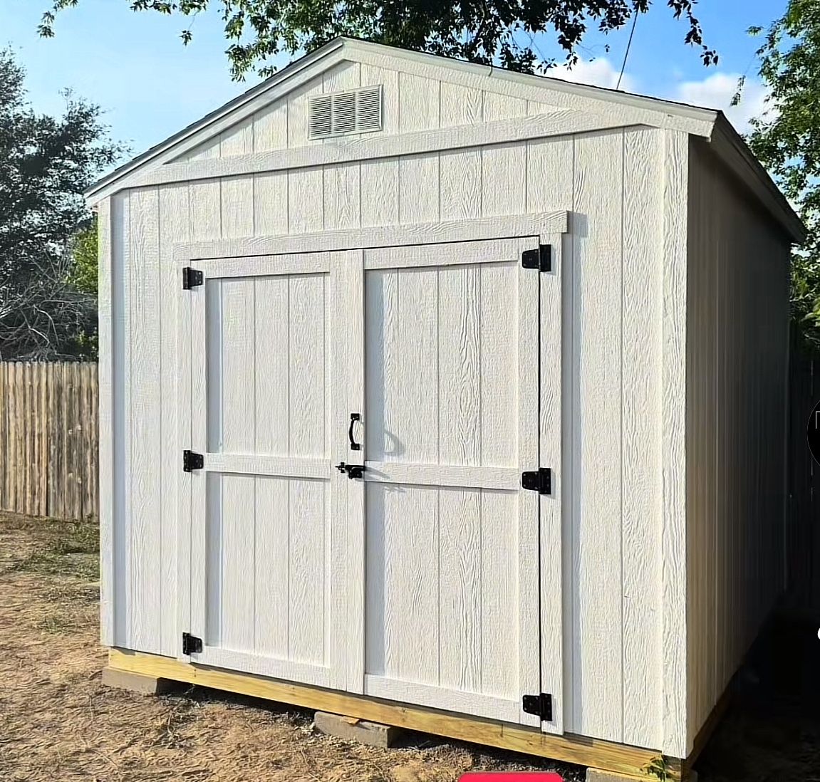 Custom Storage Shed Fences, Sidewalks Patios