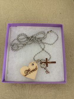 Hand made necklace with charms