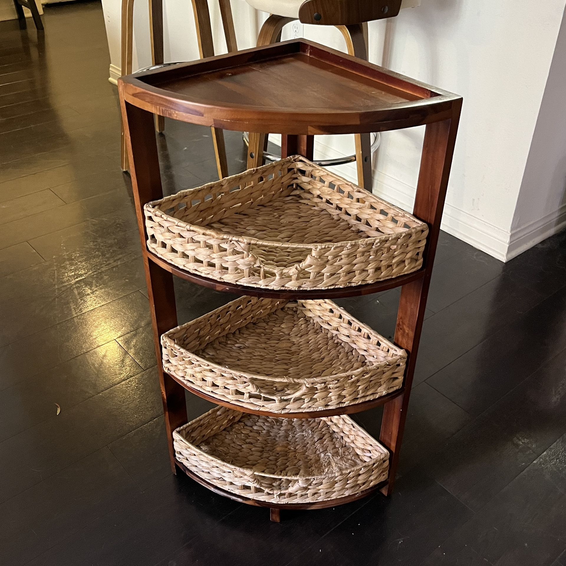 Corner 3-Tier Straw Shelf