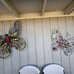 Butterfly Yard Art Wall Design Hand Made And Painted
