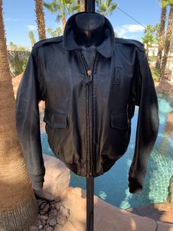 Goatskin Leather Jacket black in Size L