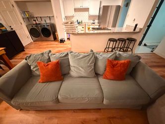 3-seat sofa, wythe blue color, 94"