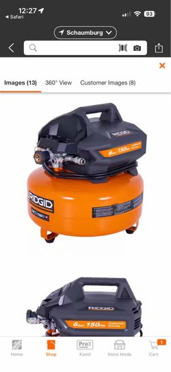 Ridgid Air Compressor 6 gallon with hose