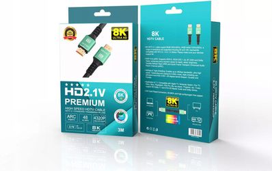 8K HDMI 2.1 Cable – 10FT / 3M – New