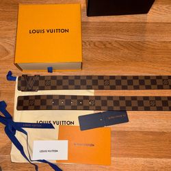 Brown Damier Belt 