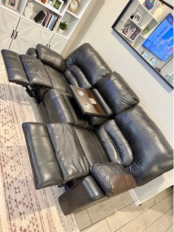 Leather Couch and Loveseat Set