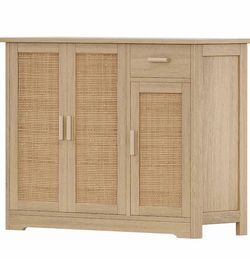 Rattan Sideboard Cabinet with Drawer