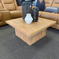 Wood Modern Square Coffee Table 35" X 35"