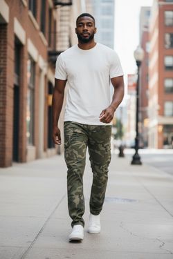 Bullhead Denim Co Camo Skinny Cargo Pants — W34 L32 — Zipper Fly