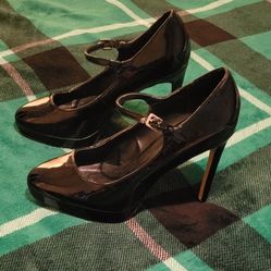 WOMENS FOREVER 21 MARY JANE STILETTO HEELS BLACK SIZE 7