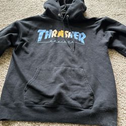 Thrasher Hoodie Sweatshirt Pullover Revista Argentina Black Size SMALL