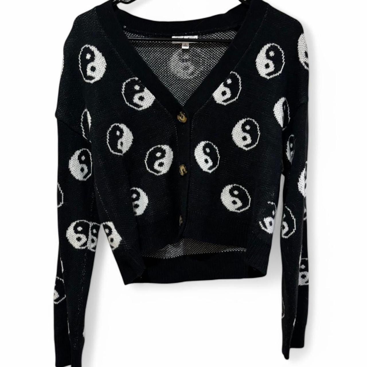 Yin Yang Cropped Cardigan
