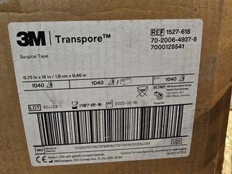 Box Of 1000, 3M Surgical Tape, 0.75 in X 18 in