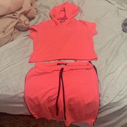 Pink Neon Two Piece Set