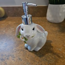 Easter Bunny Hand Soap Dispender Ceramic