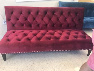 New velvet tufted sofa sleeper