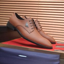 Prada Men’s Leather Shoes With Box 2025 New 