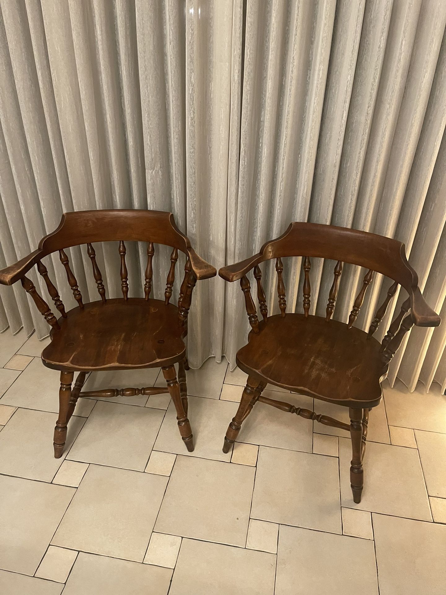 Vintage Antique Hale company Captain Arm chairs