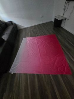 Pink shower curtain