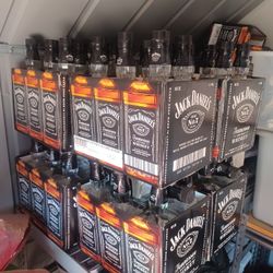 Empty.
Jack daniel bottles