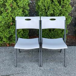 Lifetime White Plastic Folding Chair 2 Each $19.99