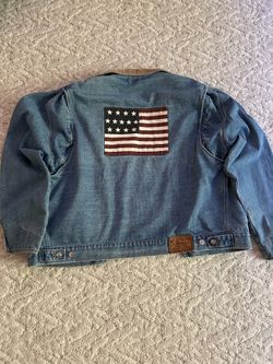 Men’s Vintage Ralph Lauren Polo American Flag Denim Jacket
