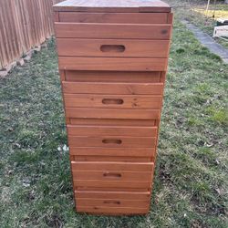 Wooden Shelving Unit With drawers 