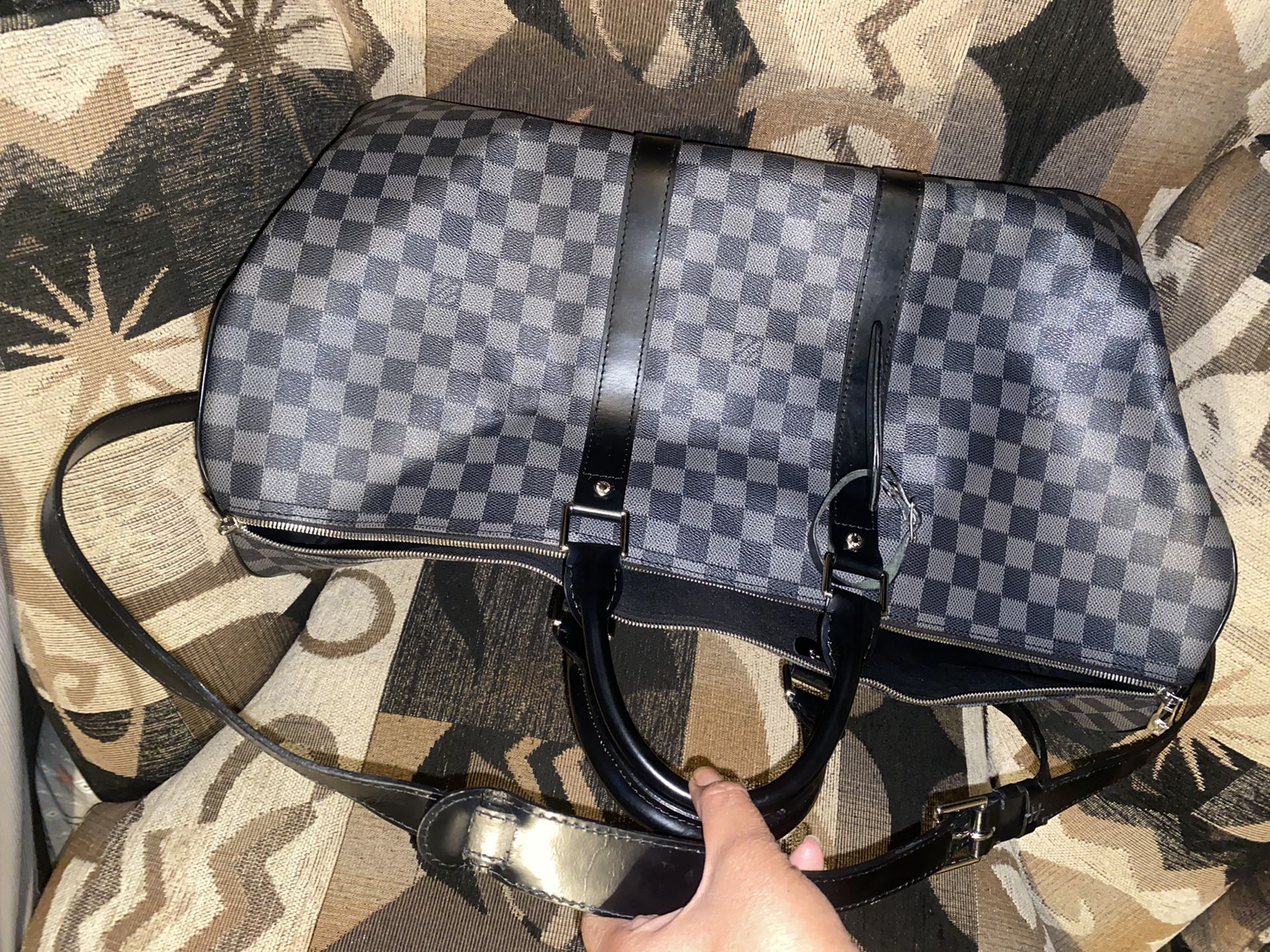 Louis Vuitton Keepall Bandouliere 55 Travel Bag - Damier Graphite