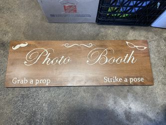 Photo Booth Sign Wedding Party Anything