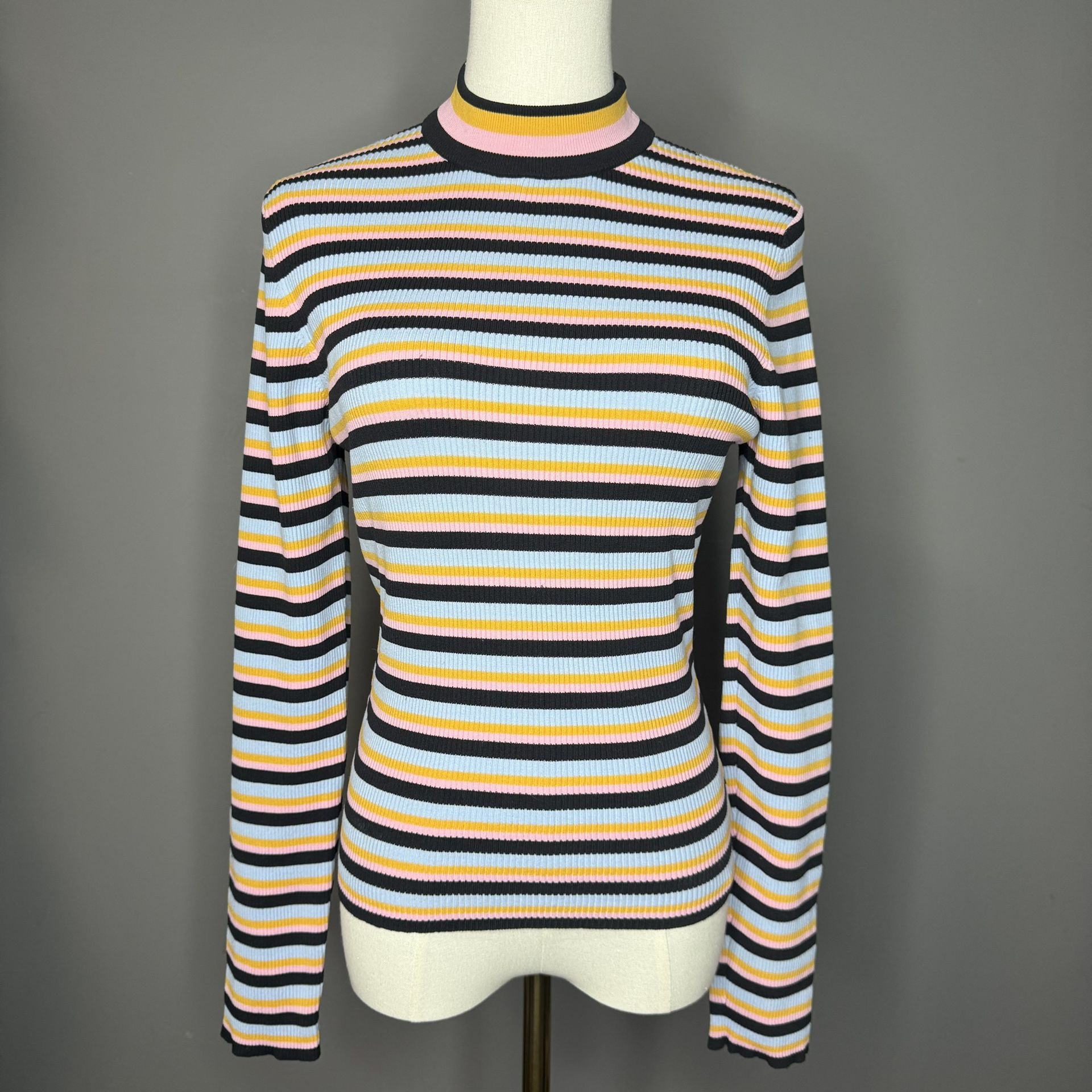 Forever 21 Colorful Striped Long Sleeve Top