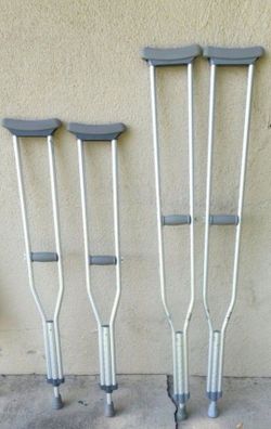 Crutches, 3 Sizes Up To 6'4", $20 Each