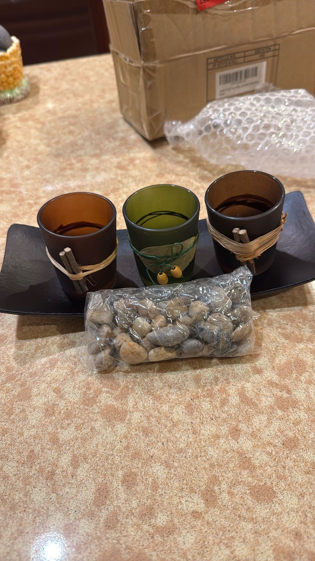 Brand New Candle Holder Set With Plate