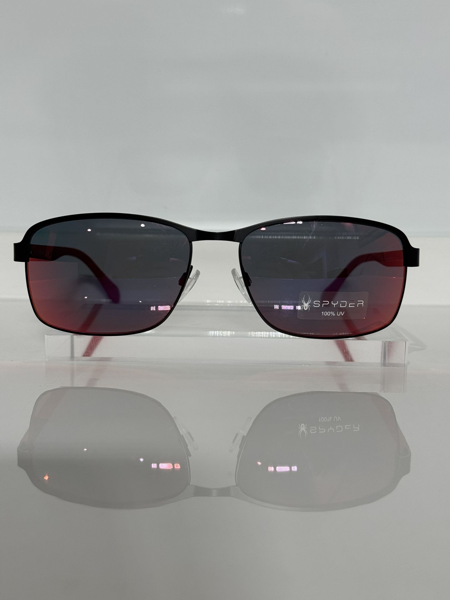 Spyder SP6017 001 Black Diamond Metal Carbon fiber Red Mirror Sunglasses