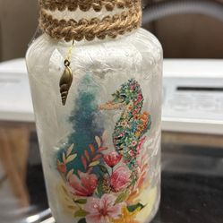Glass LED Light Jar Home Decor